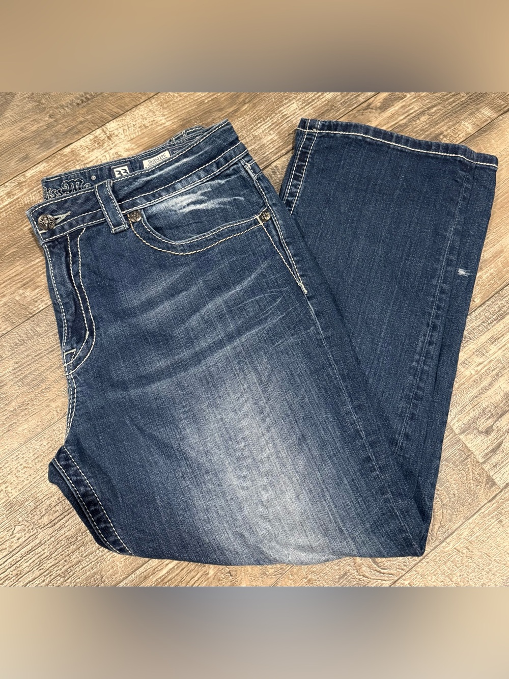 Women's Dark Wash Boyfriend Capri Jeans - Classic Ankle Length